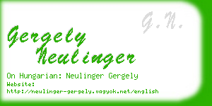 gergely neulinger business card